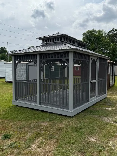 10X14 Rectangular Gazebo- Fully Screened w/ Double Roof